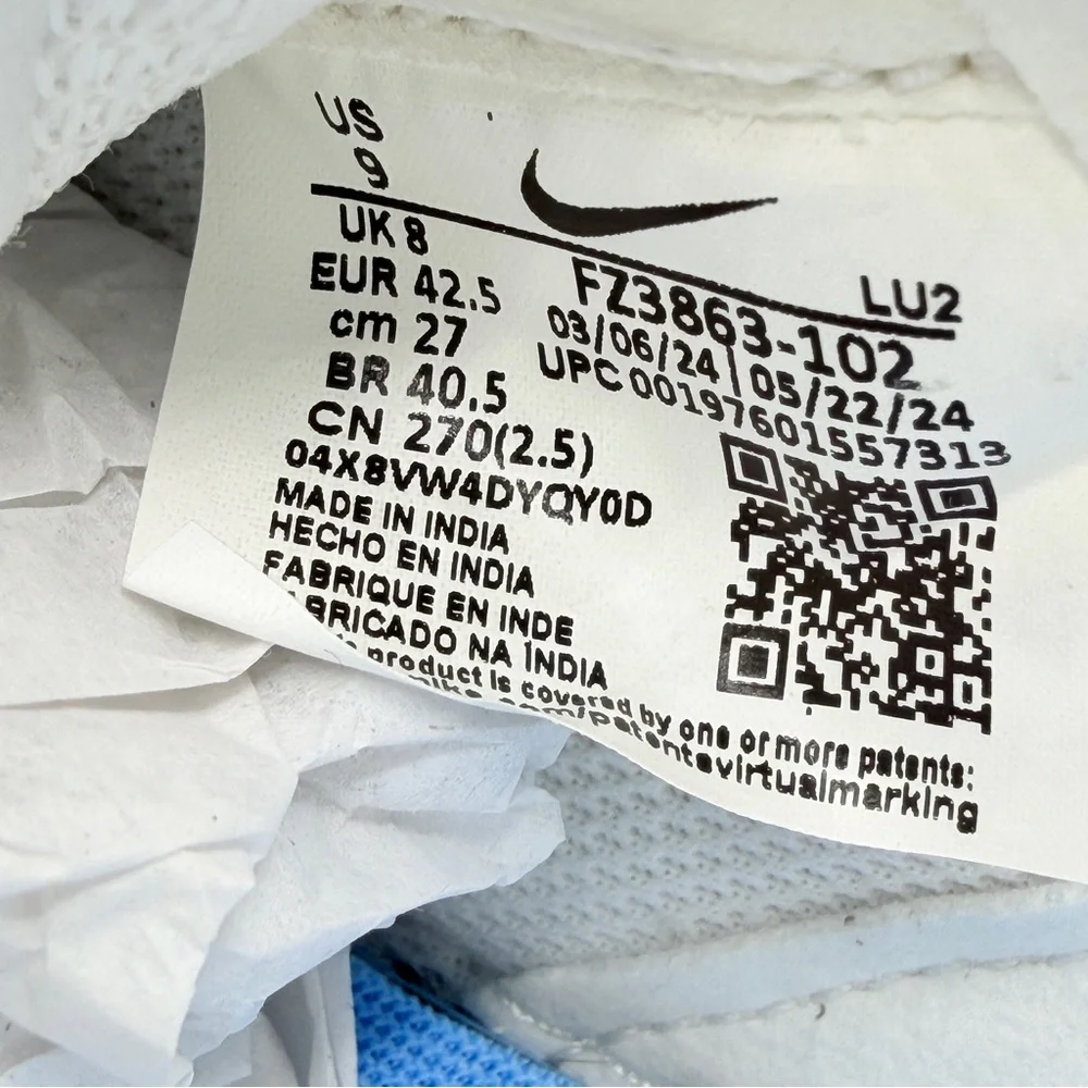 Nike C1TY Sneakers Men’s Size 9 White Blue — New without box - Picture 14 of 14